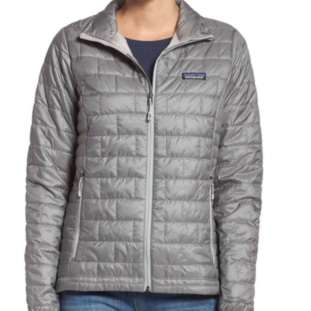 Patagonia Women's Hooded Gray Nano Puff Insulated Jacket